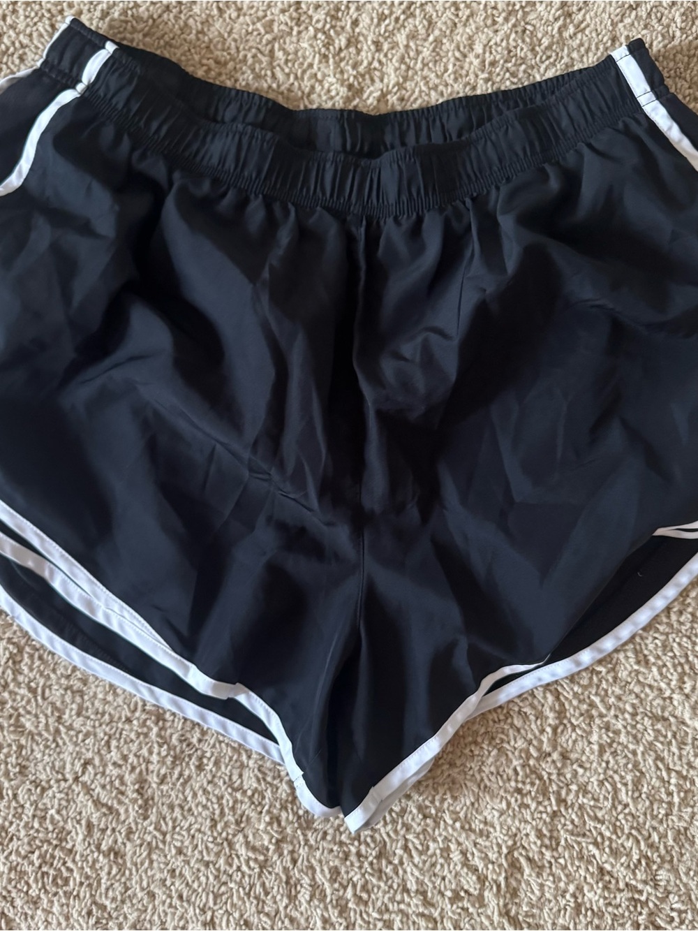 Black Nike Shorts with White Trim